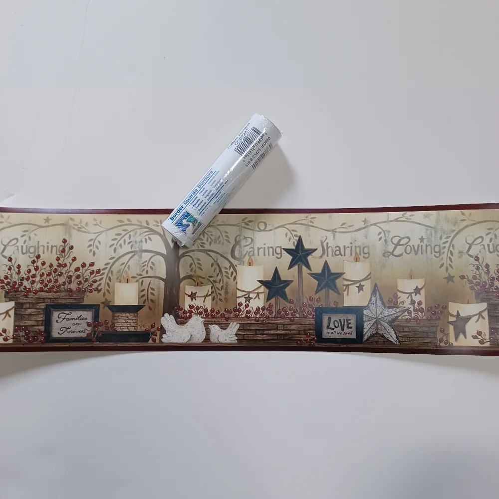 Wallpaper Border Country Caring Candles